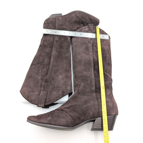 Steve Madden Dollie Western Boots Women's Square Toe Brown Suede Size US8M EU39 - Picture 5 of 10